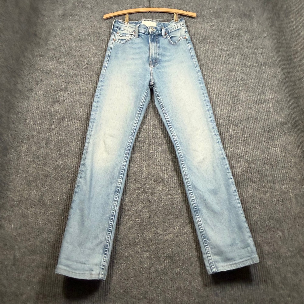 Mother Superior Jeans High Waisted Rider Skimp Give It Up 26x27 Light Wash Luxe
